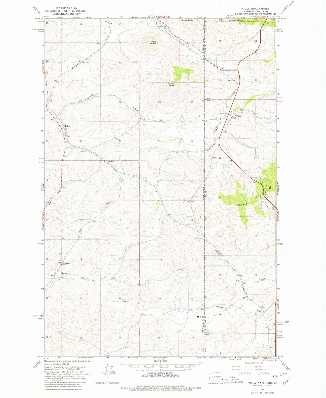 1964 Viola, ID - Idaho - USGS Topographic Map