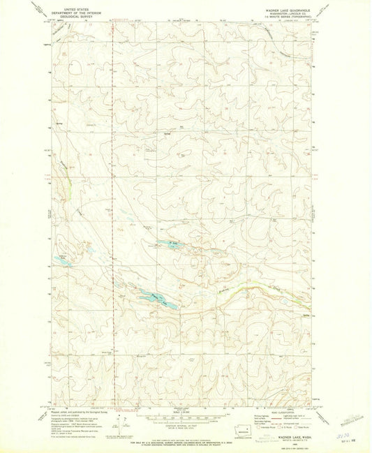1969 Wagner Lake, WA - Washington - USGS Topographic Map