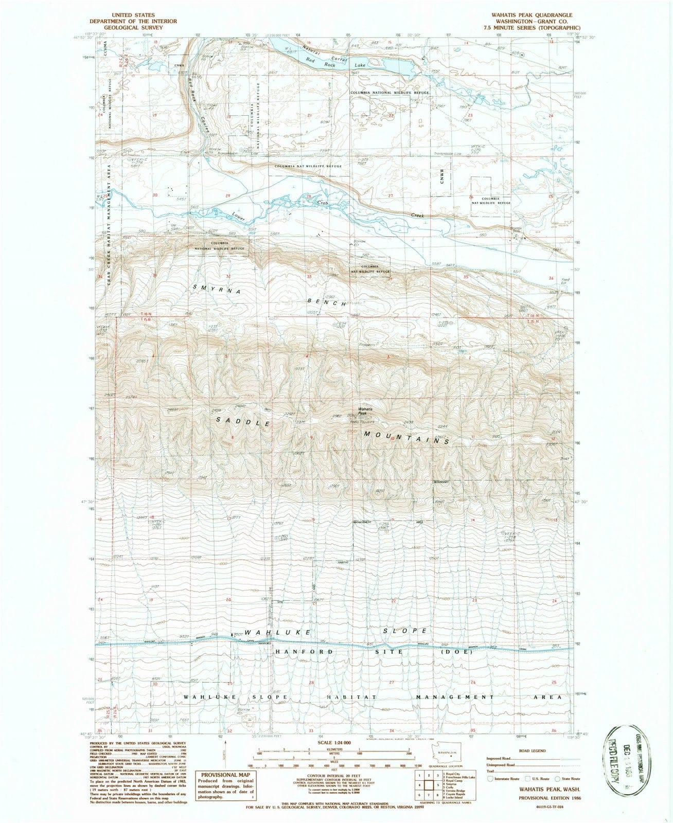 1986 Wahatis Peak, WA - Washington - USGS Topographic Map