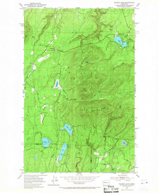 1953 Wildcat Lake, WA - Washington - USGS Topographic Map