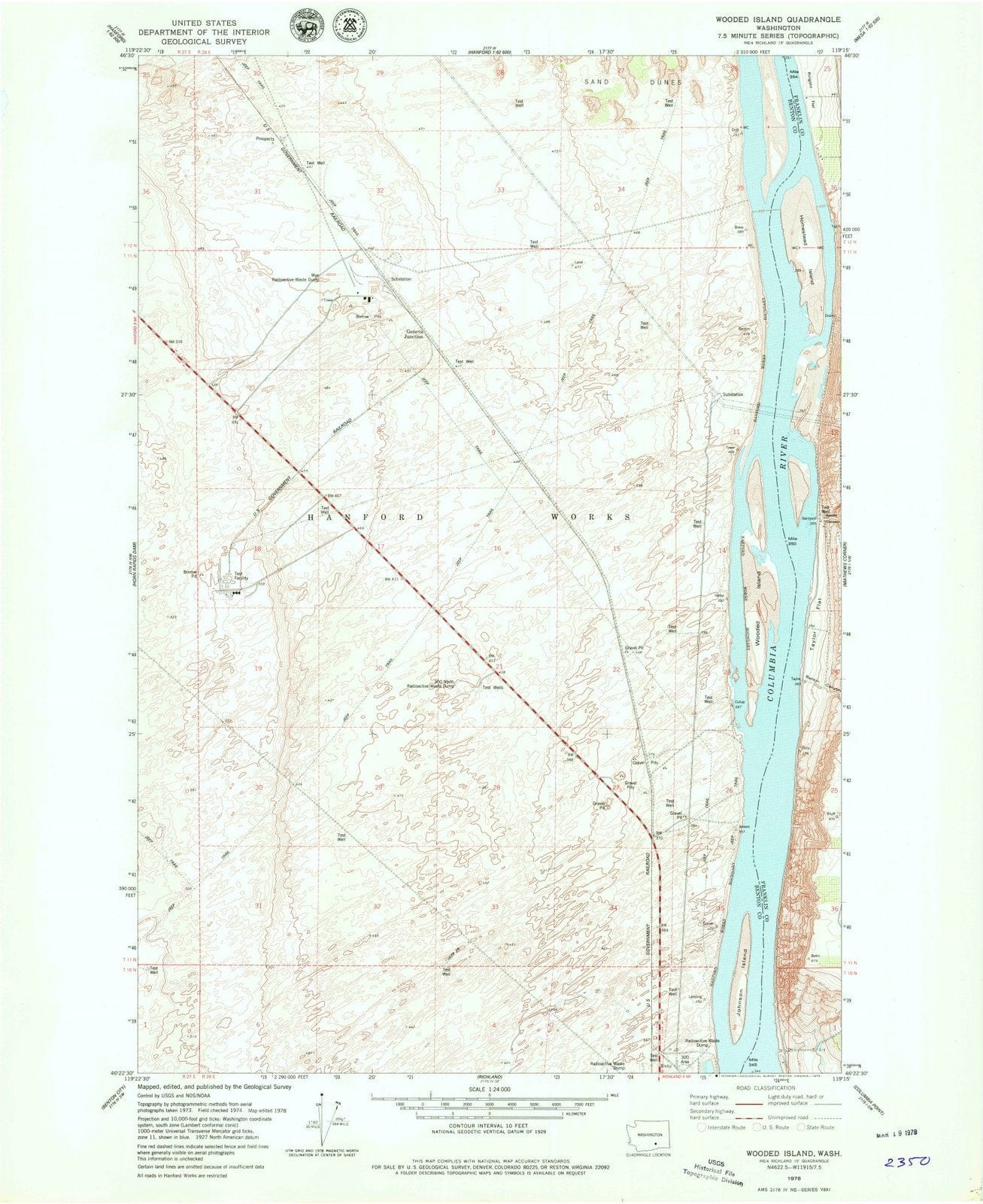 1978 Wooded Island, WA - Washington - USGS Topographic Map