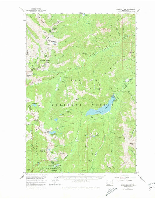 1962 Bumping Lake, WA - Washington - USGS Topographic Map