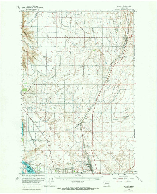 1965 Eltopia, WA - Washington - USGS Topographic Map