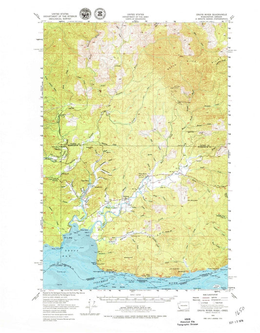 1955 Grays River, WA - Washington - USGS Topographic Map