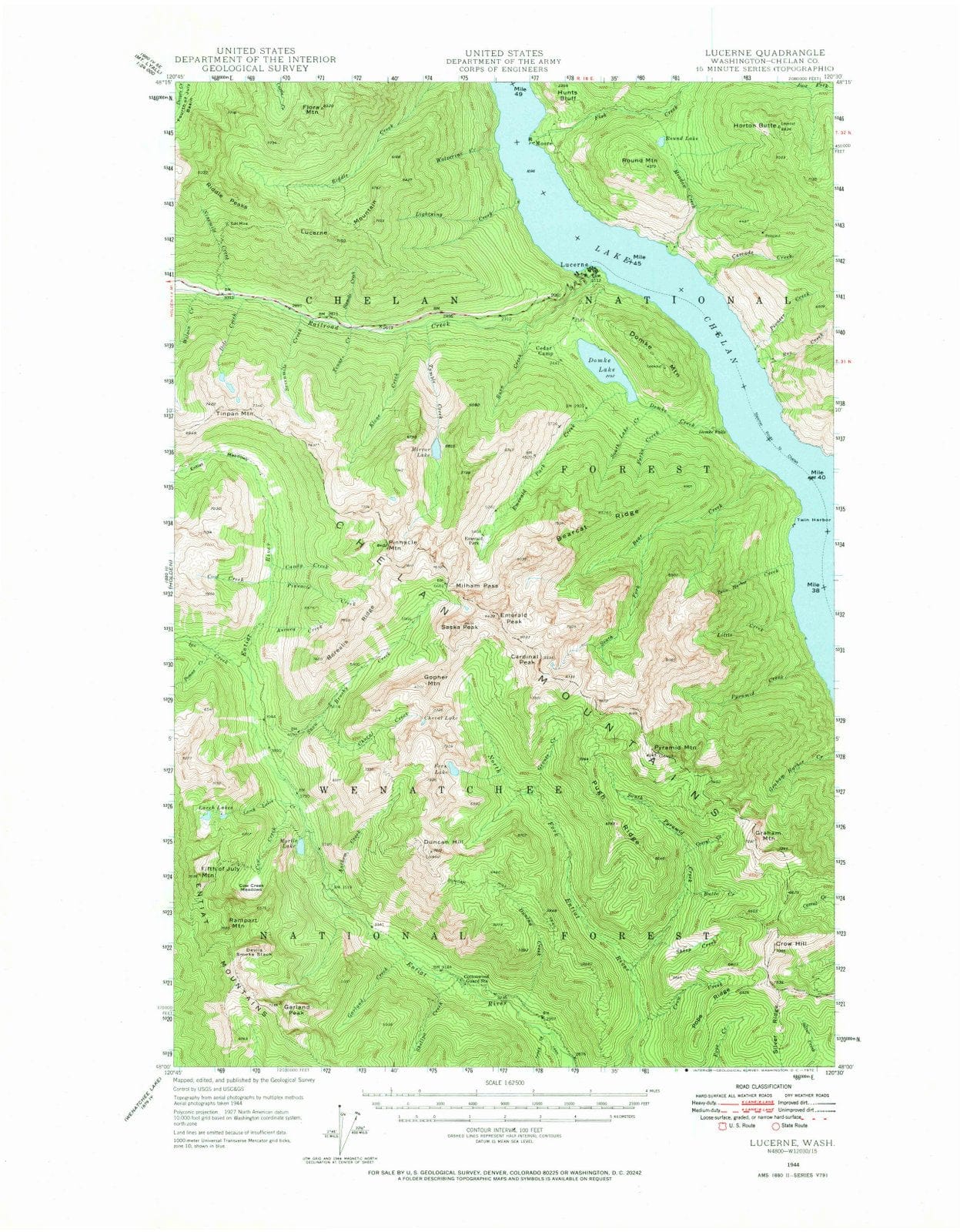 1944 Lucerne, WA - Washington - USGS Topographic Map