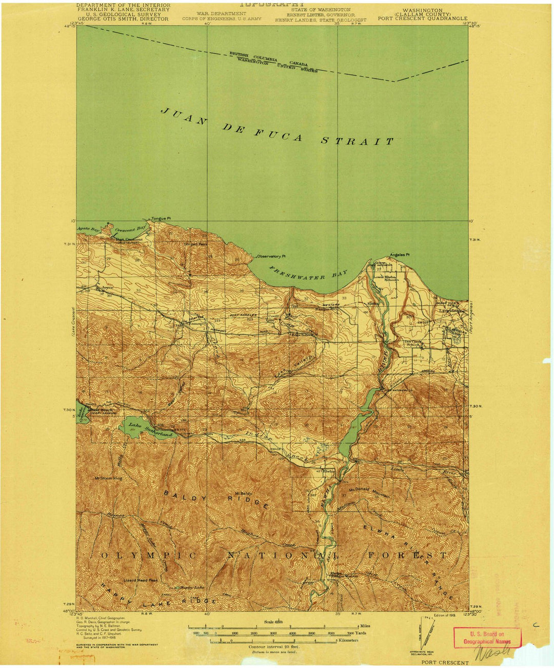 1919 Port Crescent, WA - Washington - USGS Topographic Map