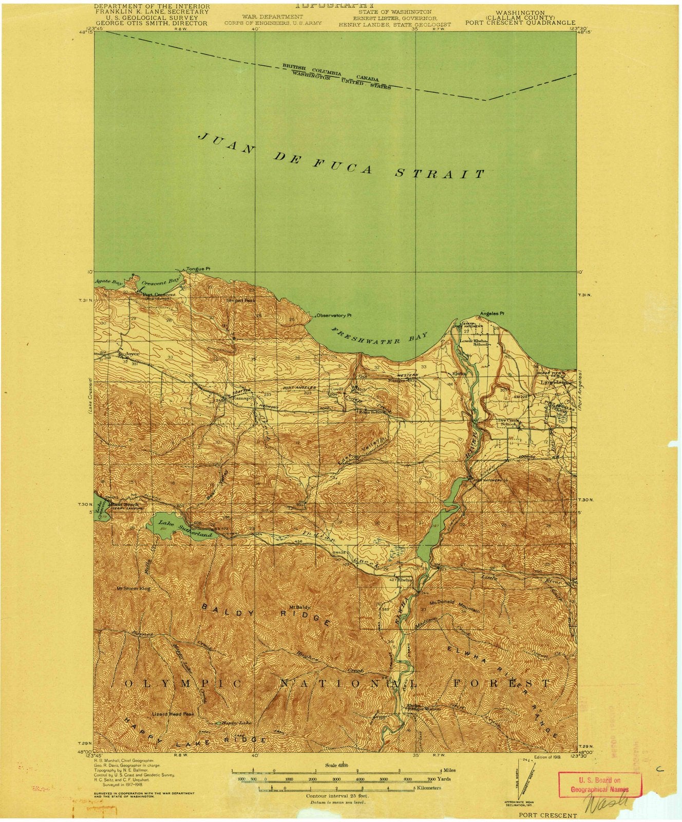1919 Port Crescent, WA - Washington - USGS Topographic Map