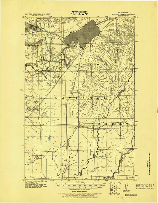 1921 Quinault Lake, WA - Washington - USGS Topographic Map