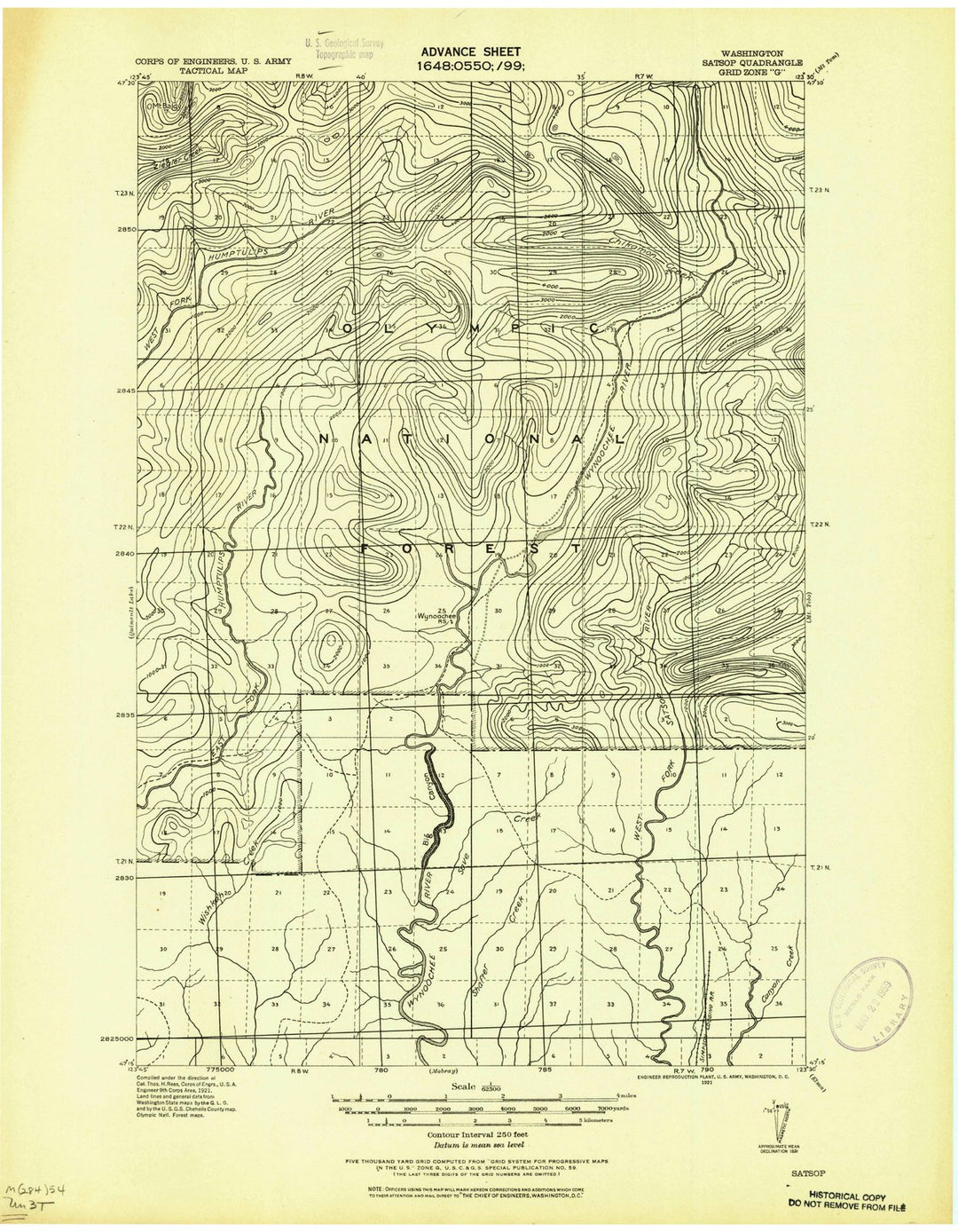 1921 Satsop, WA - Washington - USGS Topographic Map