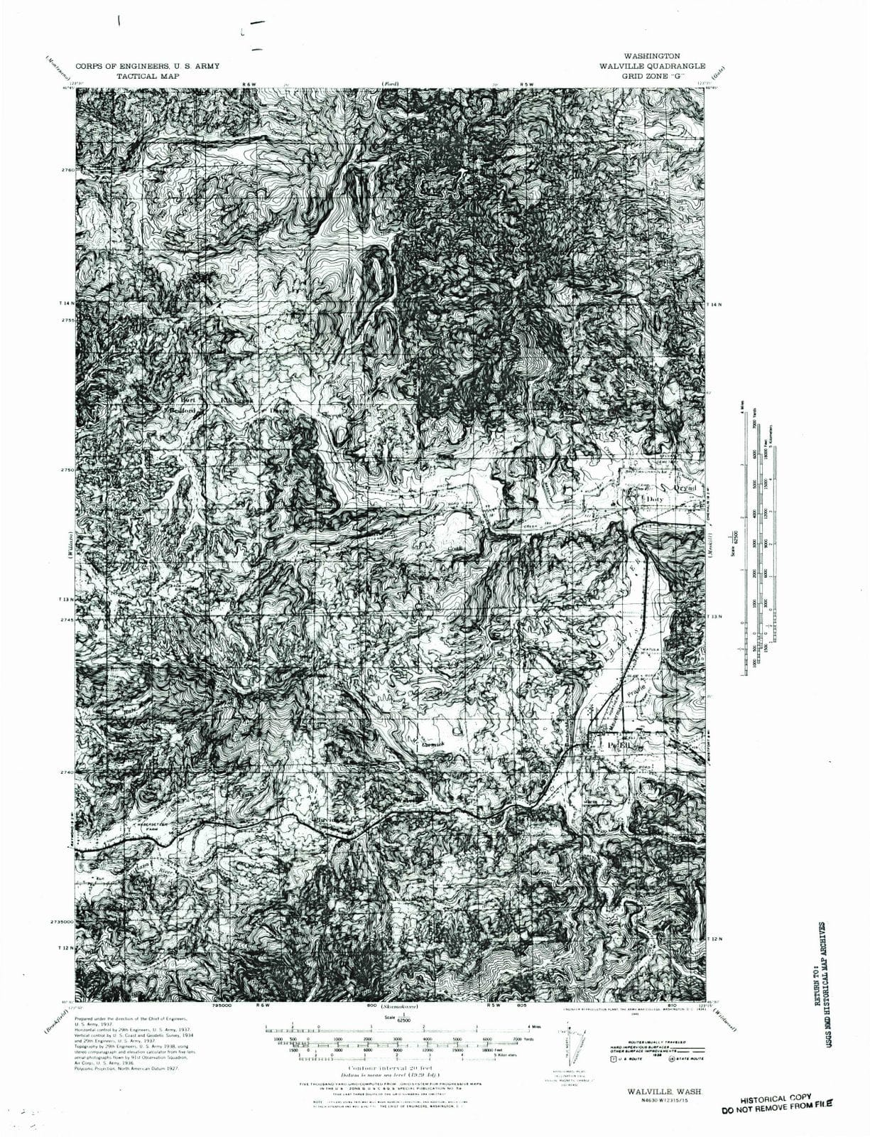 1941 Walville, WA - Washington - USGS Topographic Map