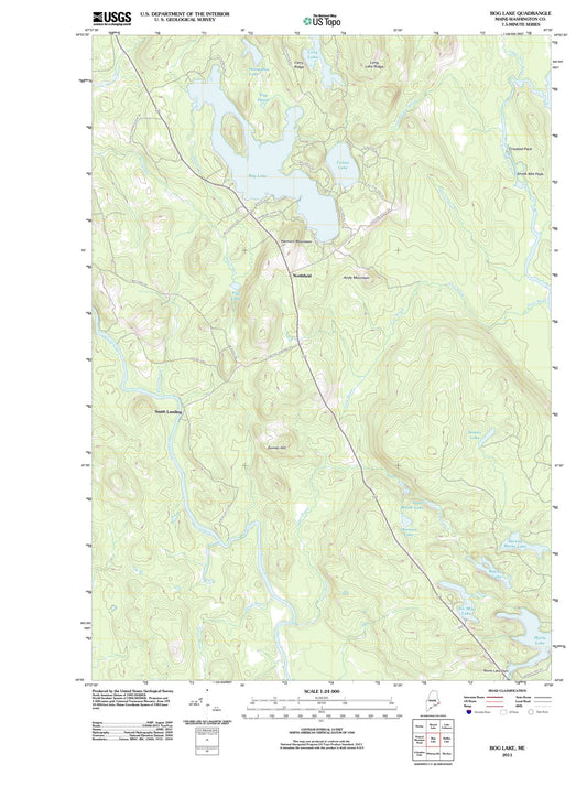 2011 Bog Lake, ME - Maine - USGS Topographic Map