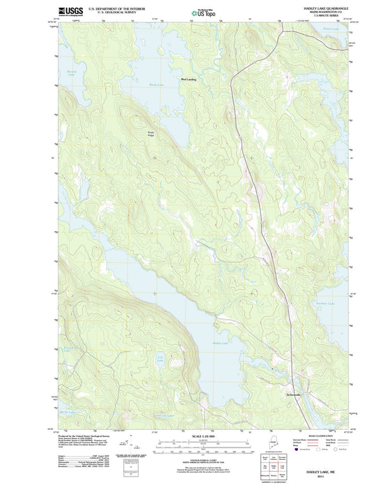 2011 Hadley Lake, ME - Maine - USGS Topographic Map