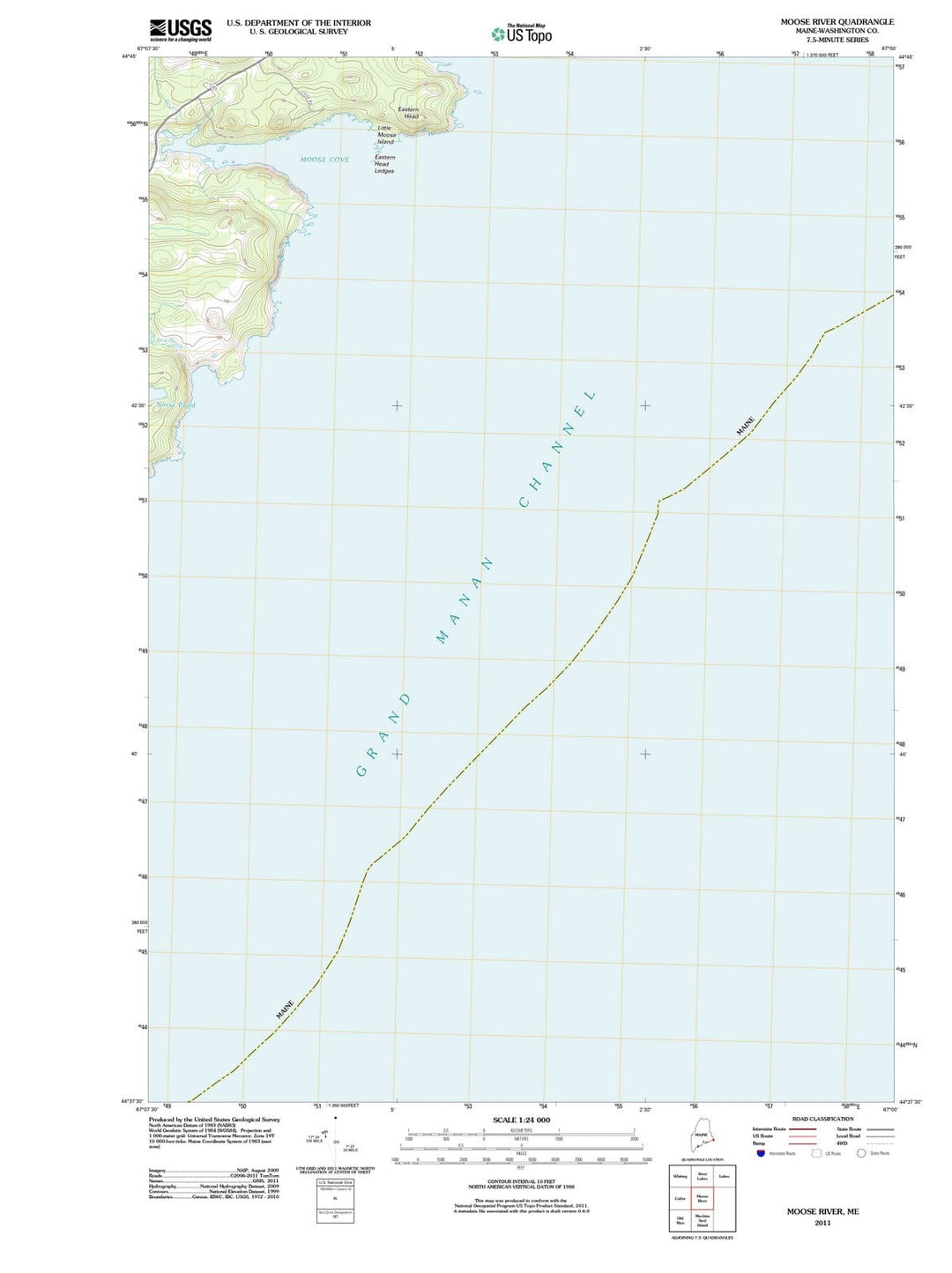 2011 Moose River, ME - Maine - USGS Topographic Map