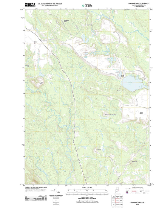 2011 Schoodic Lake, ME - Maine - USGS Topographic Map