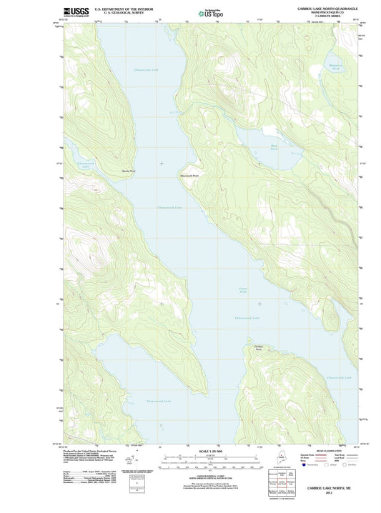 2011 Caribou Lake North, ME - Maine - USGS Topographic Map