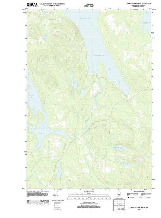 2011 Caribou Lake South, ME - Maine - USGS Topographic Map