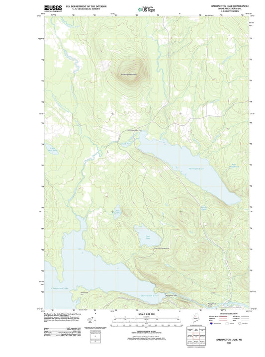 2011 Harrington Lake, ME - Maine - USGS Topographic Map