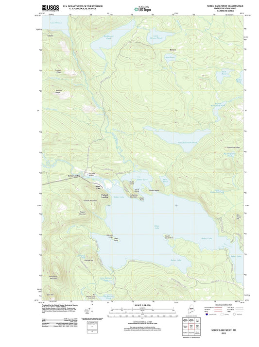 2011 Sebec Lake West, ME - Maine - USGS Topographic Map