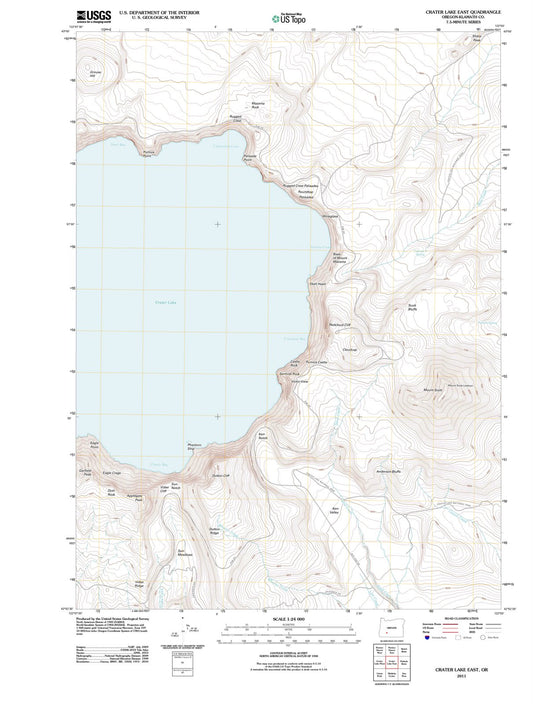 2011 Crater Lake East, OR - Oregon - USGS Topographic Map