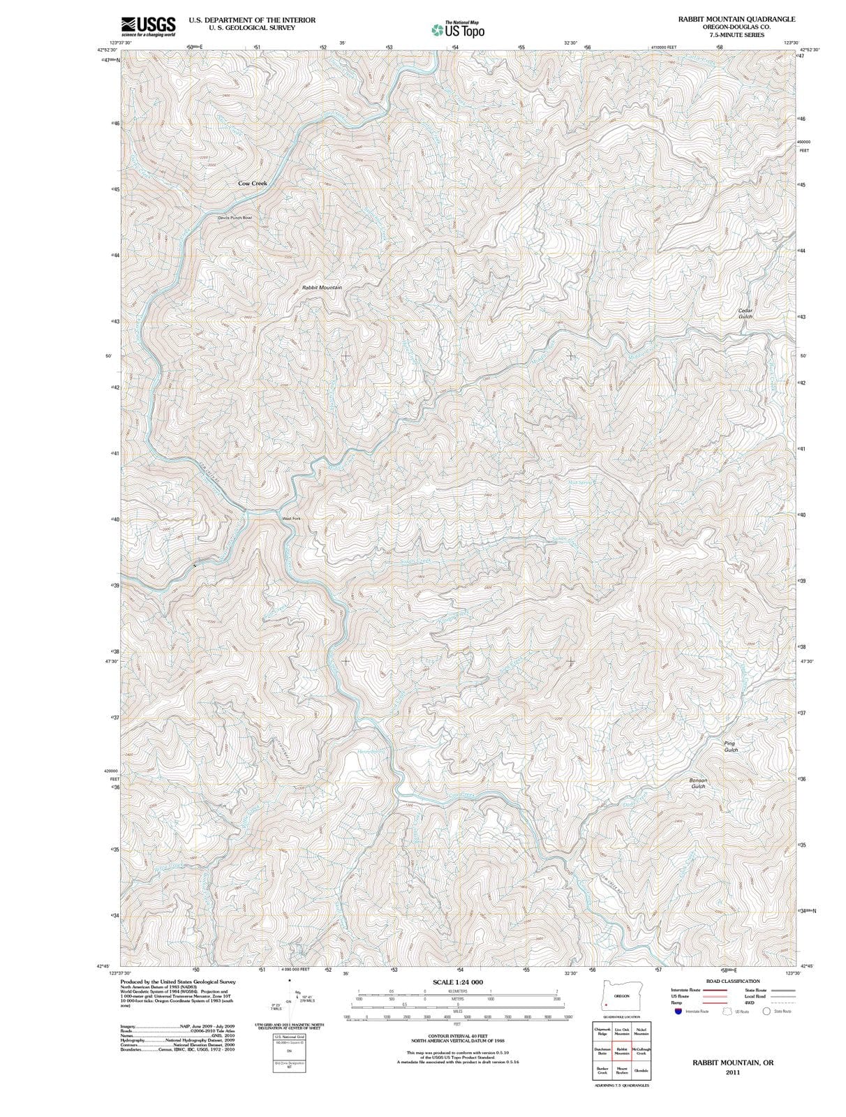 2011 Rabbit Mountain, OR - Oregon - USGS Topographic Map