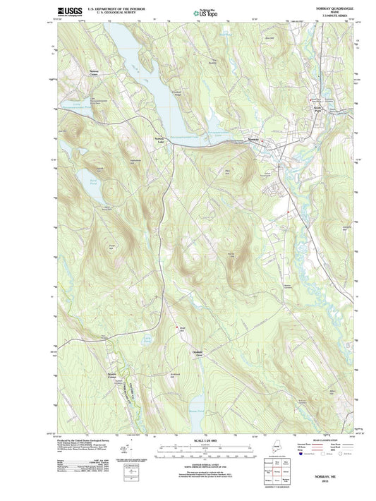 2011 Norway, ME - Maine - USGS Topographic Map