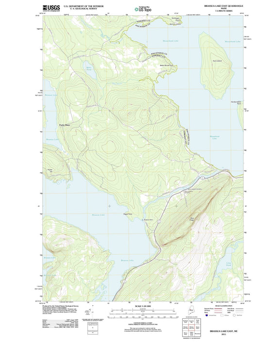 2011 Brassua Lake East, ME - Maine - USGS Topographic Map