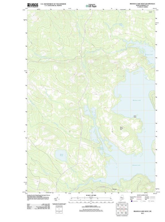 2011 Brassua Lake West, ME - Maine - USGS Topographic Map