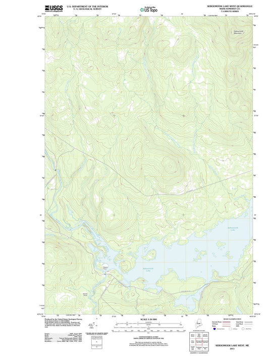 2011 Seboomook Lake West, ME - Maine - USGS Topographic Map