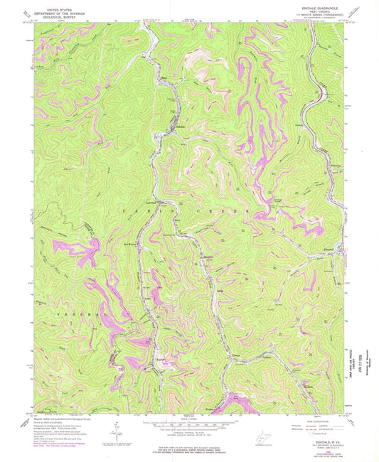 1965 Eskdale, WV - West Virginia - USGS Topographic Map
