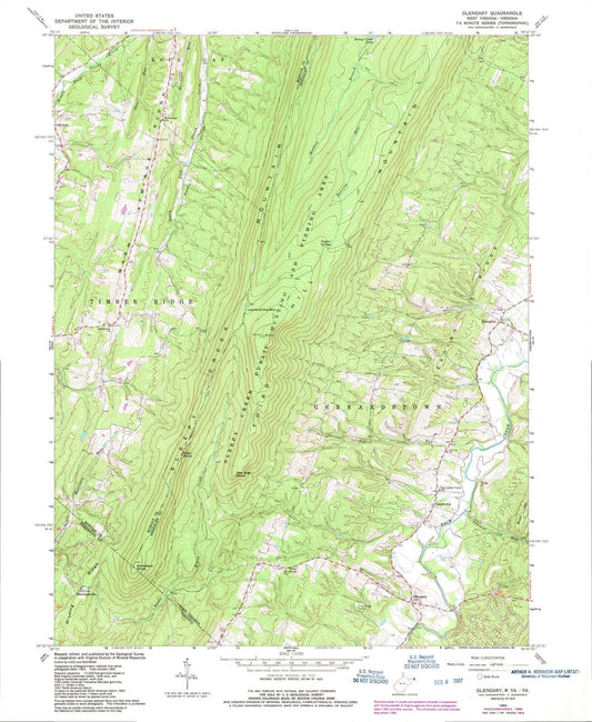 1965 Glengary, WV - West Virginia - USGS Topographic Map