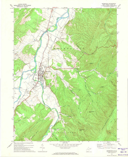 1970 Moorefield, WV - West Virginia - USGS Topographic Map