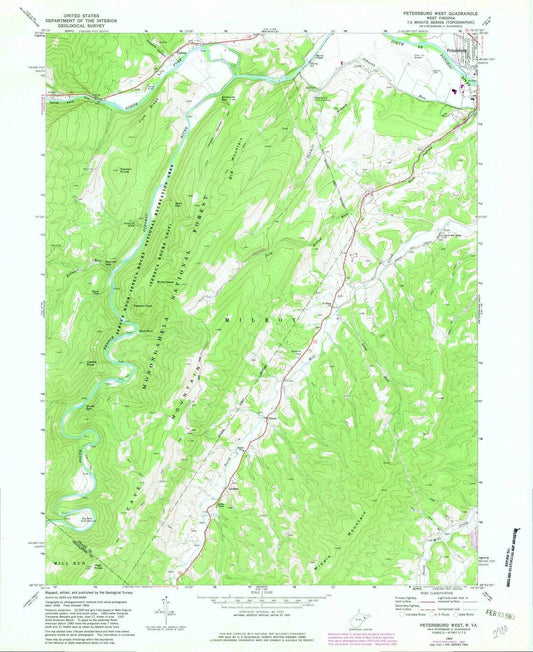 1969 Petersburg West, WV - West Virginia - USGS Topographic Map v2