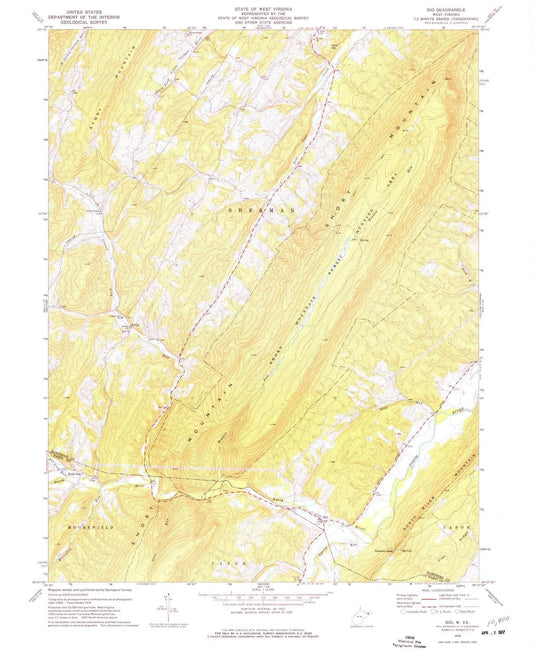 1970 Rio, WV - West Virginia - USGS Topographic Map