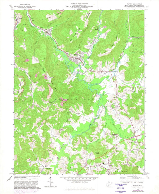 1972 Rupert, WV - West Virginia - USGS Topographic Map