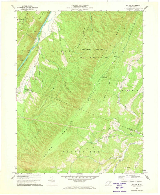 1971 Sector, WV - West Virginia - USGS Topographic Map