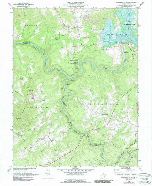 1969 Summersvilleam, WV - West Virginia - USGS Topographic Map