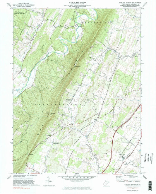 1972 Tablers Station, WV - West Virginia - USGS Topographic Map