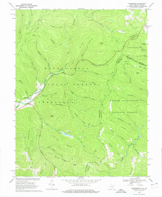 1969 Thornwood, WV - West Virginia - USGS Topographic Map