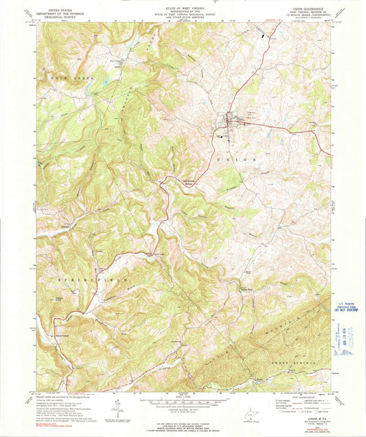 1971 Union, WV - West Virginia - USGS Topographic Map