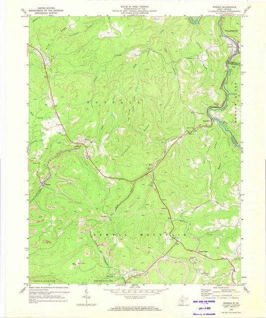 1969 Winona, WV - West Virginia - USGS Topographic Map