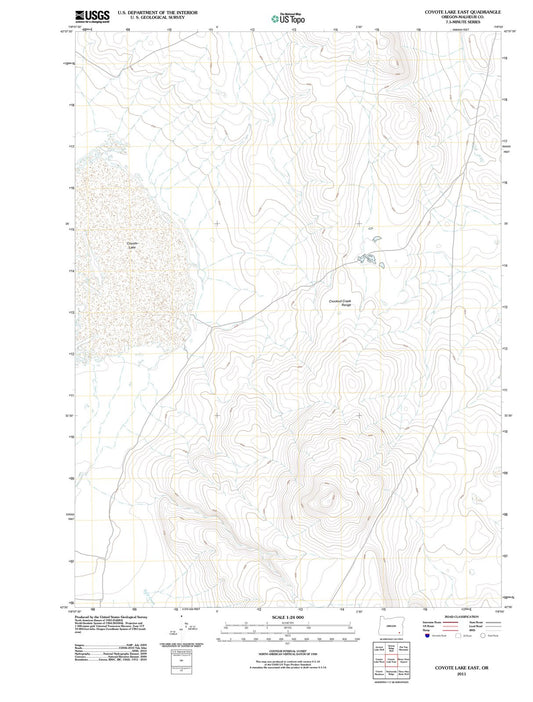 2011 Coyote Lake East, OR - Oregon - USGS Topographic Map