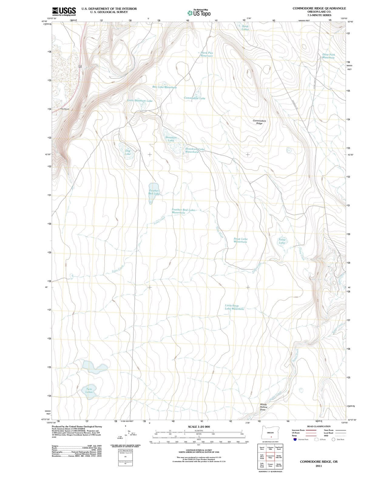2011 Commodore Ridge, OR - Oregon - USGS Topographic Map