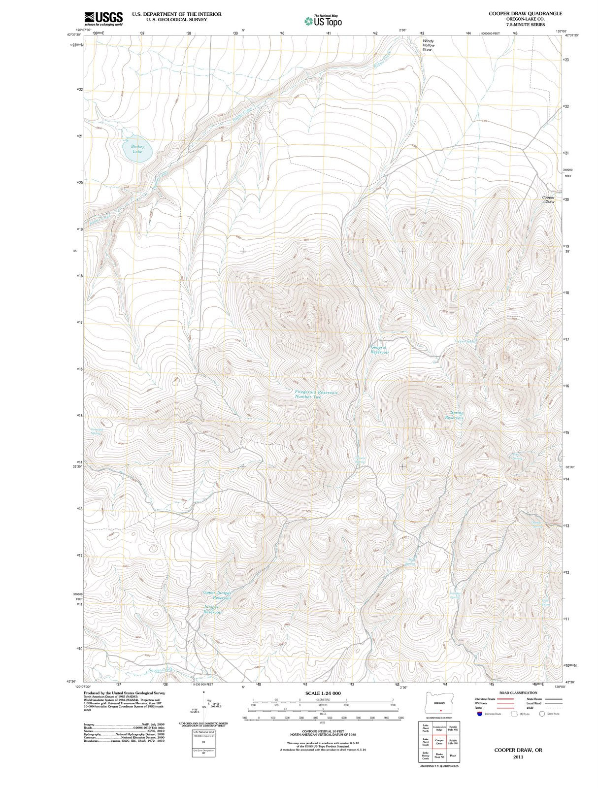 2011 Cooperraw, OR - Oregon - USGS Topographic Map