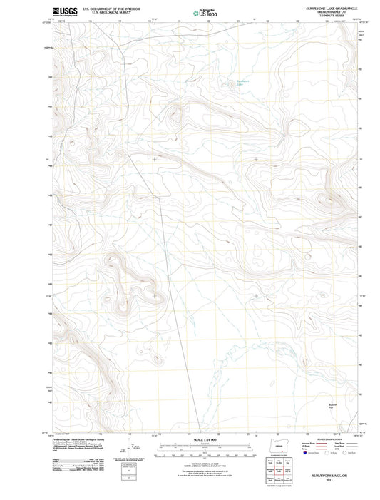 2011 Surveyors Lake, OR - Oregon - USGS Topographic Map