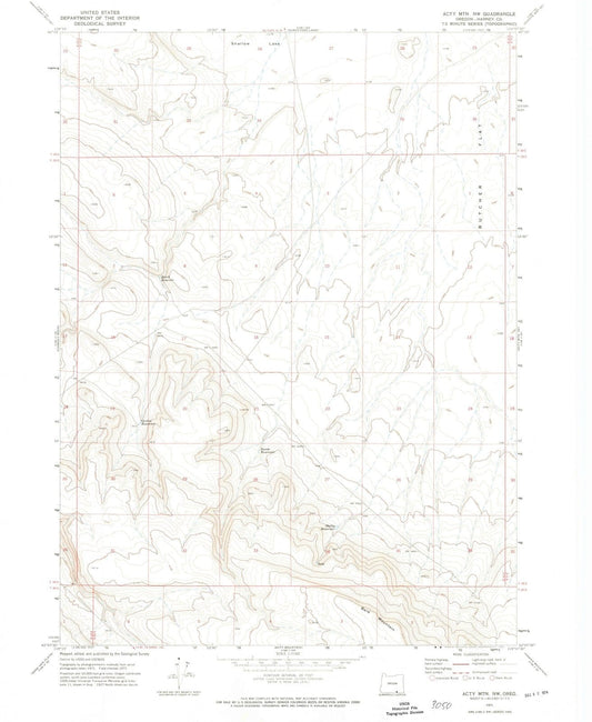 1971 Acty Mountain, OR - Oregon - USGS Topographic Map v2
