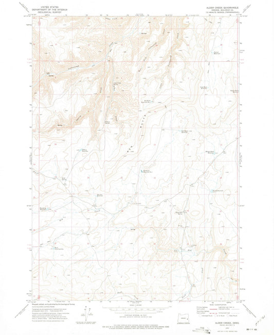 1972 Alder Creek, OR - Oregon - USGS Topographic Map