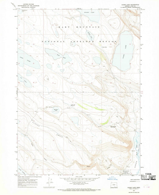 1967 Alger Lake, OR - Oregon - USGS Topographic Map