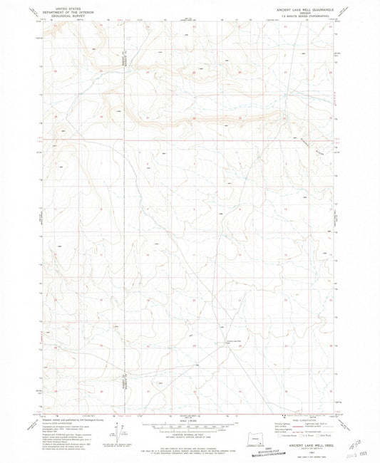 1981 Ancient Lake Well, OR - Oregon - USGS Topographic Map