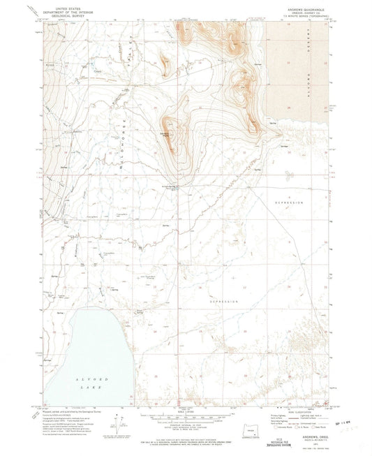 1971 Andrews, OR - Oregon - USGS Topographic Map