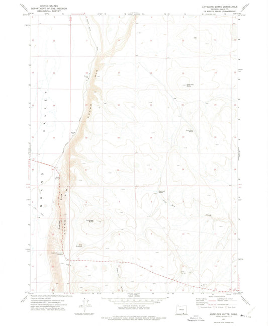 1971 Antelope Butte, OR - Oregon - USGS Topographic Map